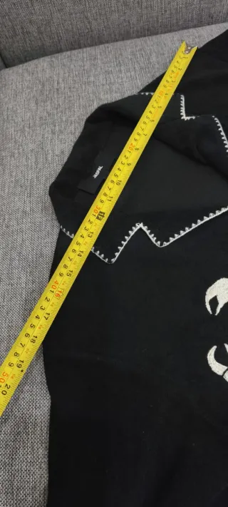 Camisa Jaspal Algodón Negra bordada