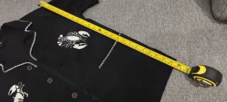 Camisa Jaspal Algodón Negra bordada