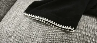 Camisa Jaspal Algodón Negra bordada