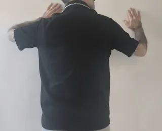 Camisa Jaspal Algodón Negra bordada