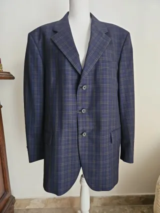 Giacca uomo blu elegante a quadri