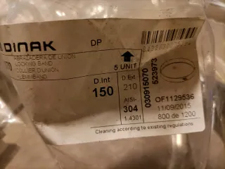 Abrazadera Unión Tubo Dinak 150-210