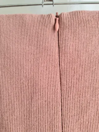 Falda mini rosa con cordones