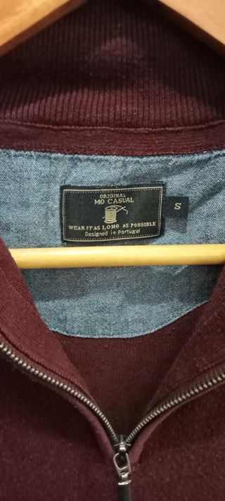 Camisola MO Casual bordeaux com fecho