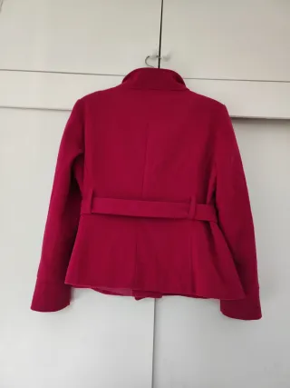 Chaquetón abrigo fucsia mujer
