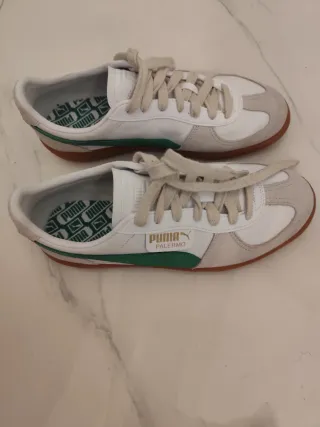 Zapatillas Puma Blancas y Verdes