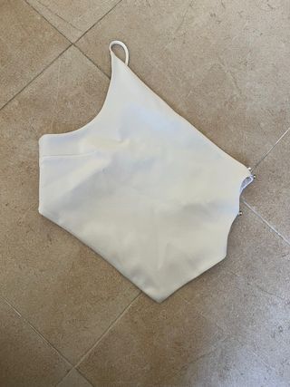 Top Zara Blanco Talla S