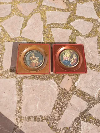 Dos cuadros decorativos antiguos – arte religioso
