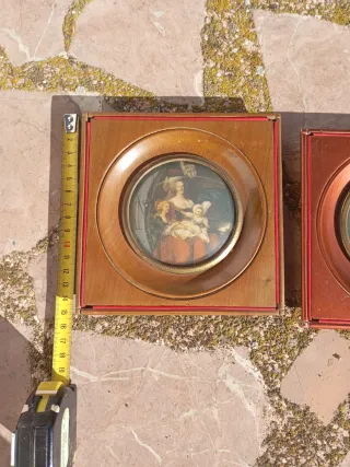 Dos cuadros decorativos antiguos – arte religioso