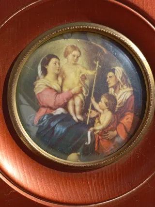 Dos cuadros decorativos antiguos – arte religioso