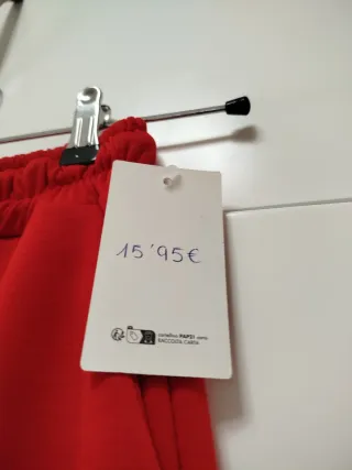 Pantalón globo rojo talla M