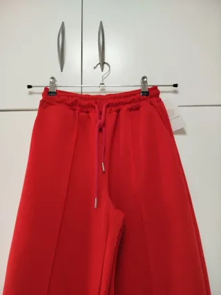 Pantalón globo rojo talla M