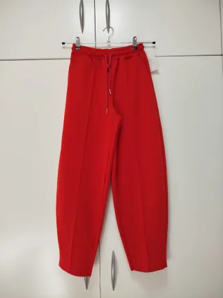 Pantalón globo rojo talla M