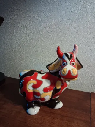 Tirelire Vache Colorée Céramique