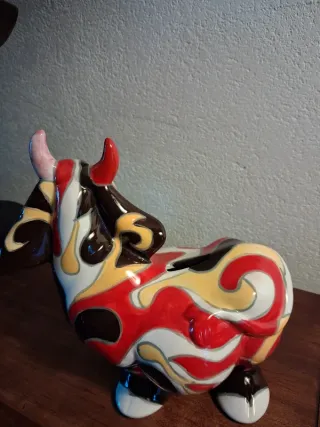 Tirelire Vache Colorée Céramique