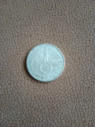 Moneda 2 Reichmark 1938 D