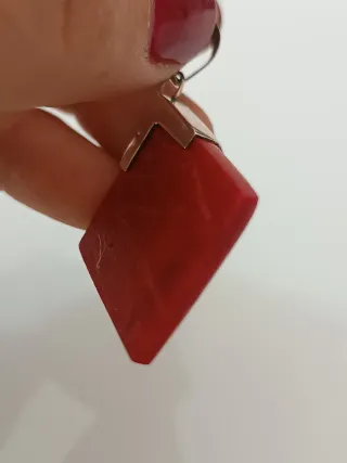 Colgante Plata 925 y Coral Rojo