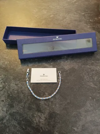 Pulsera Swarovski Azul y Plateada