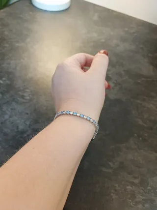 Pulsera Swarovski Azul y Plateada