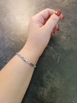 Pulsera Swarovski Azul y Plateada