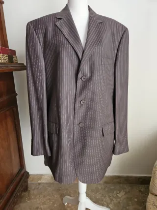 Giacca uomo elegante grigia a righe