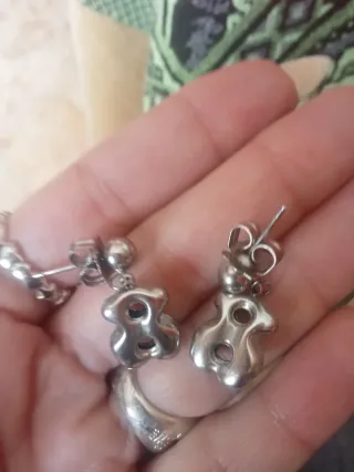 Pendientes Tous Oso Plata