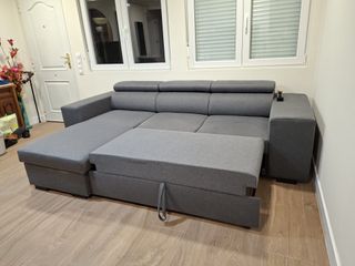 Sofá Cama Norway con Chaiselong Gris Tf. 606060668