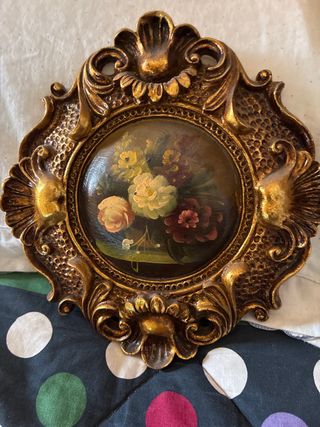 Quadro floreale dorato