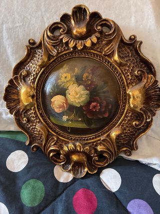 Quadro floreale dorato