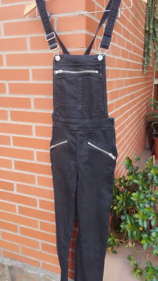 Peto vaquero negro talla XS