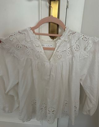 Blusa niña Zara blanca talla M