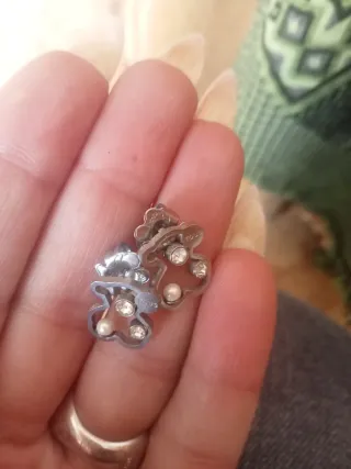 Pendientes Tous Oso Plata con Perlas y Circonitas