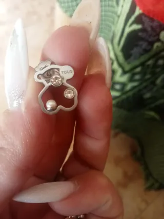Pendientes Tous Oso Plata con Perlas y Circonitas