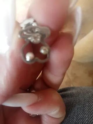 Pendientes Tous Oso Plata con Perlas y Circonitas
