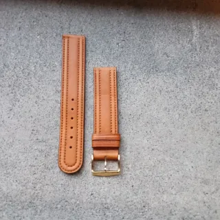 Cinturino vintage vero cuoio marrone