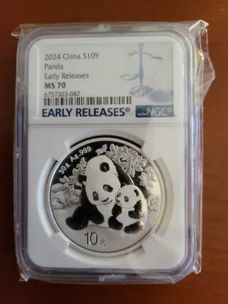 Moneda Panda China 2024 NGC MS70 Early Releases