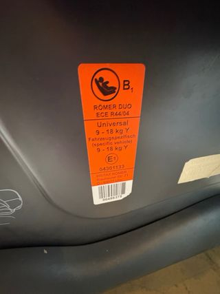 Silla Coche Romer Isofix 9-18 kg