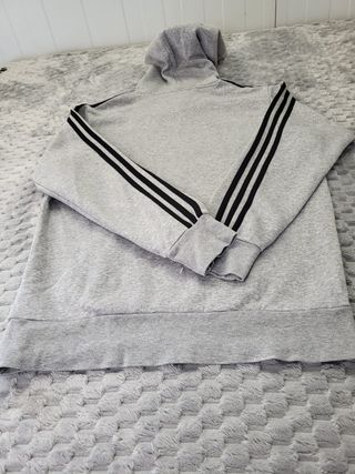 Sudadera Adidas 3 Rayas Gris Talla M