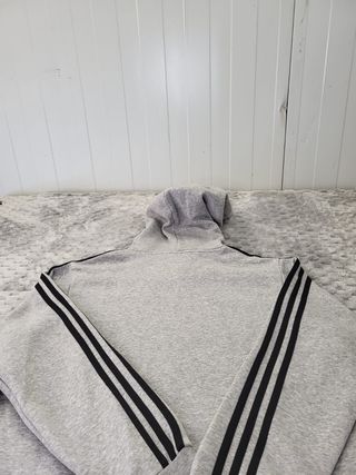 Sudadera Adidas 3 Rayas Gris Talla M