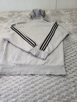 Sudadera Adidas 3 Rayas Gris Talla M