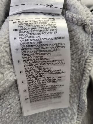 Sudadera Adidas 3 Rayas Gris Talla M