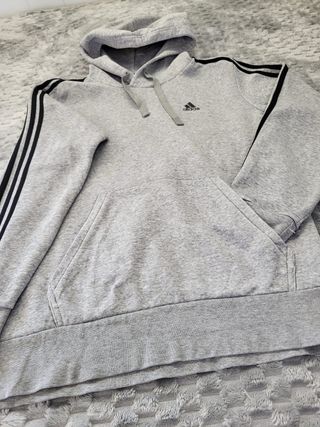 Sudadera Adidas 3 Rayas Gris Talla M