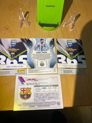 Lote 4 cartas Leo Messi FIFA 365