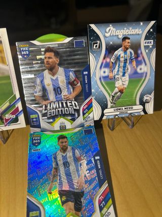 Lote 4 cartas Leo Messi FIFA 365