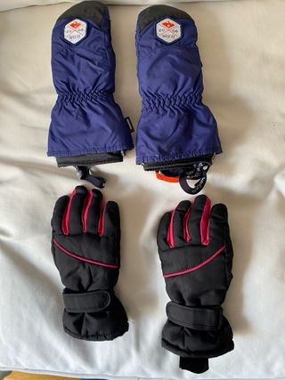 2 Pares Guantes Esquí Niños T5/6