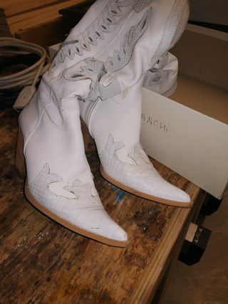 Stivaletti bianchi n.36