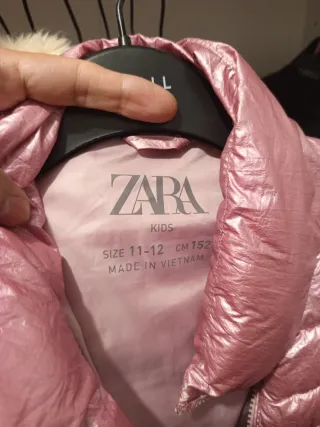 Casaca térmica niña Zara rosa