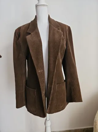 Giacca donna velluto marrone elegante