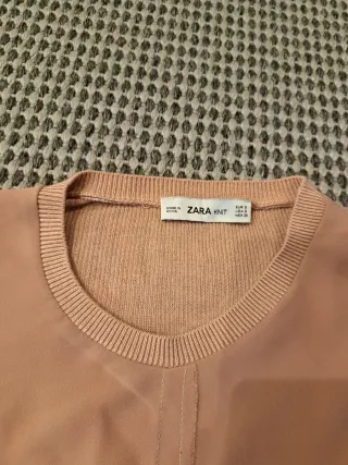 Blusa Zara rosa palo manga larga