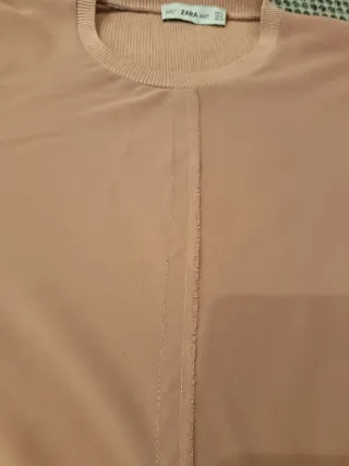 Blusa Zara rosa palo manga larga